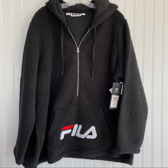 Fila Jackets & Blazers - Fila black hooded fleece pullover SIZE 2X
